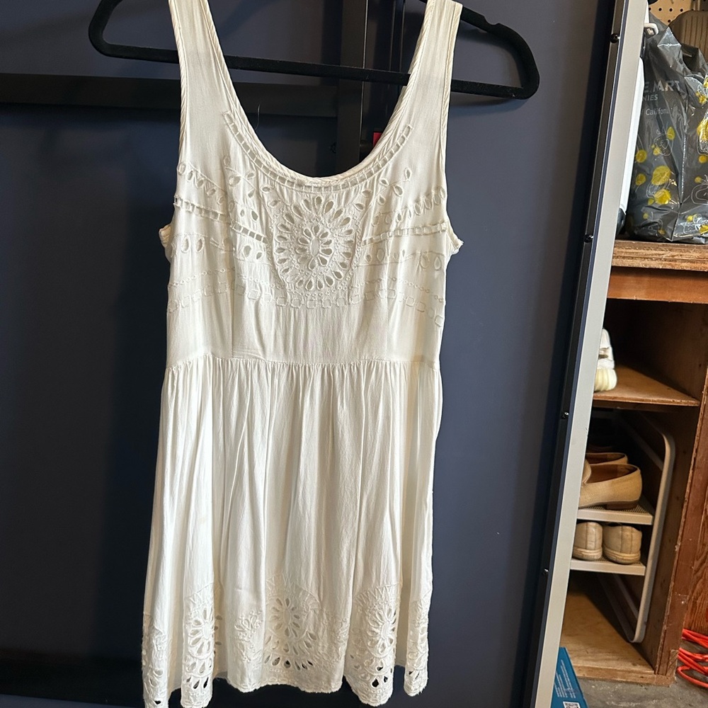 White eyelet sundress